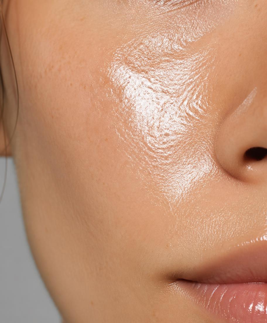 Skin looking shiny before use